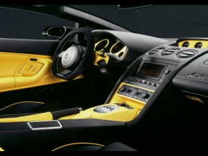 Lamborgini interior view muti yellow color